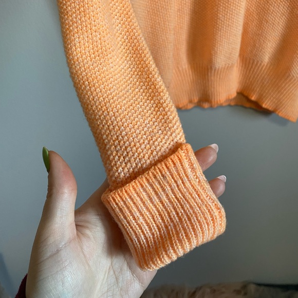 Orange Waffle Knit Sweater - Picture 3 of 6